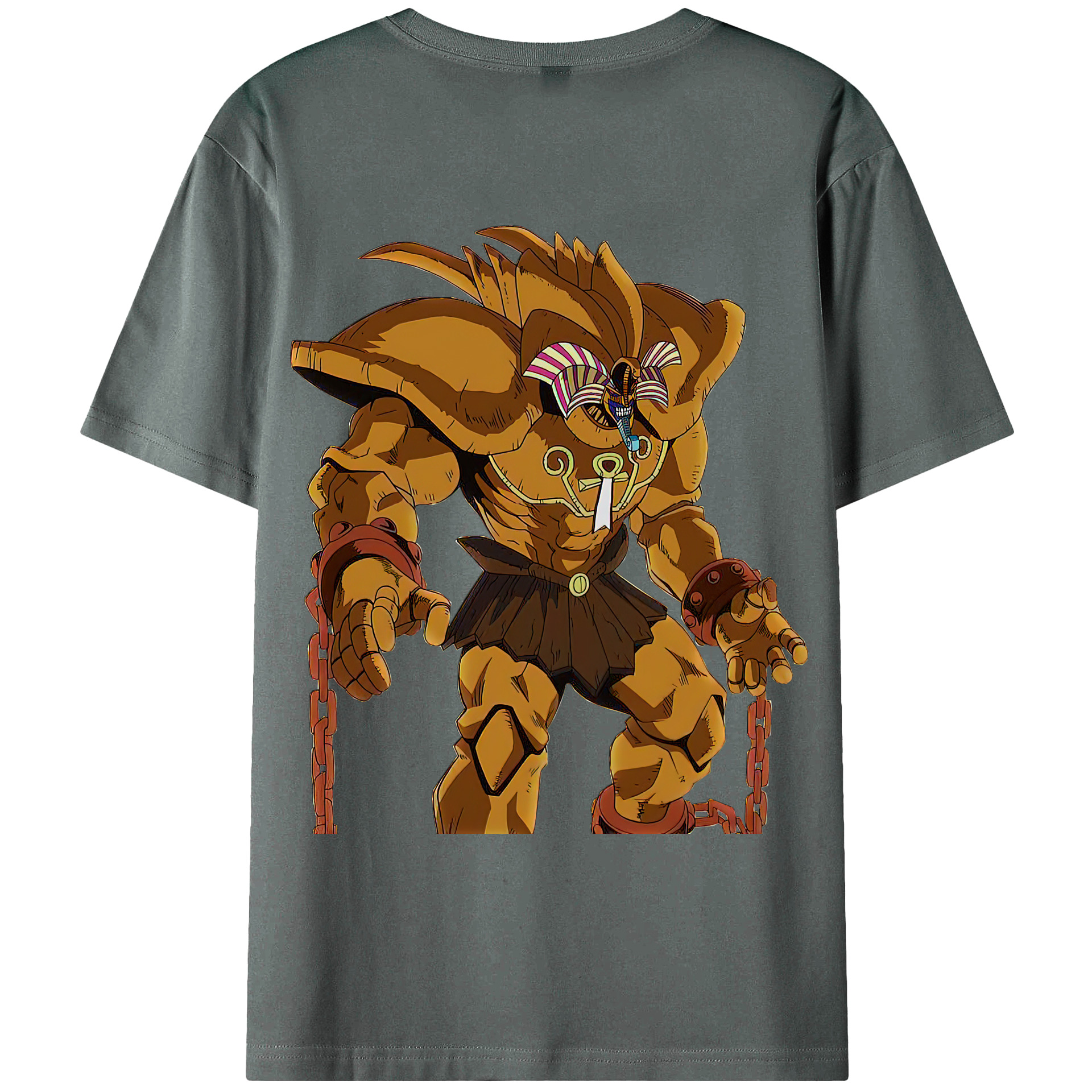 （画像用） 遊☆戯☆王 Yu-Gi-Oh! 綿100％ メンズ半袖Tシャツ（バックプリント） 通気性